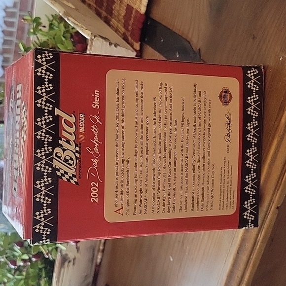 2002 Dale Earnhardt Jr Bud Nascar Stein Run in the Red. New - Picture 6 of 10